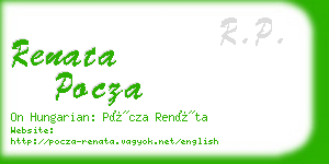 renata pocza business card